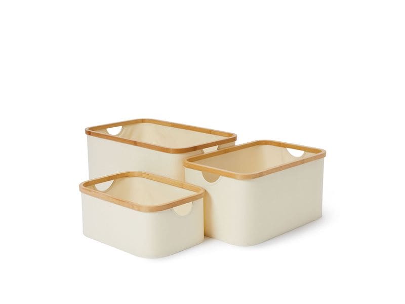 Lumaland Aufbewahrungsbox 3 Stück, Beige