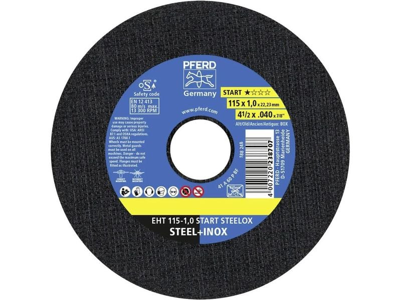 Pferd Trennscheibe EHT 115 x 1.0 x 22.23 mm
