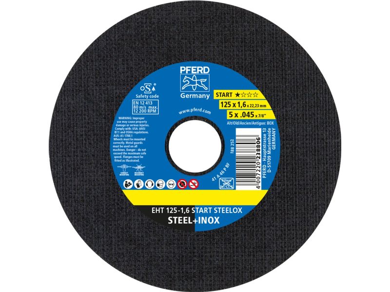 Pferd Trennscheibe EHT 125 x 1.6 x 22.23 mm