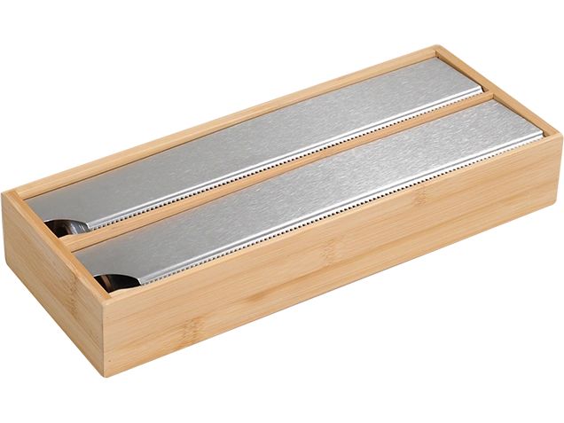 Kesper Frischhaltefolien-Spender Silber/Braun