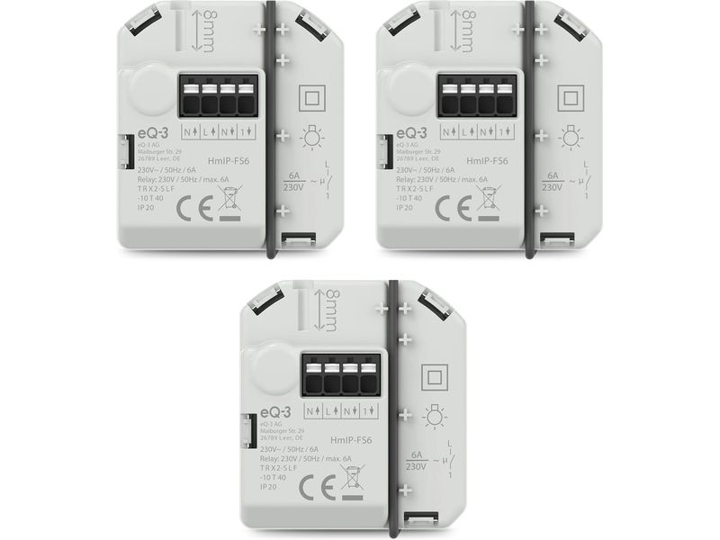 Homematic IP IP Schaltaktor (6 A) Kit 3 Stk.