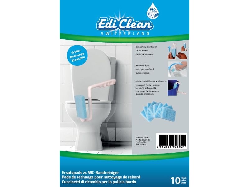 [2153583] Edi Clean Ersatzpads für WC-Randreiniger Profi Kunststoff Blau