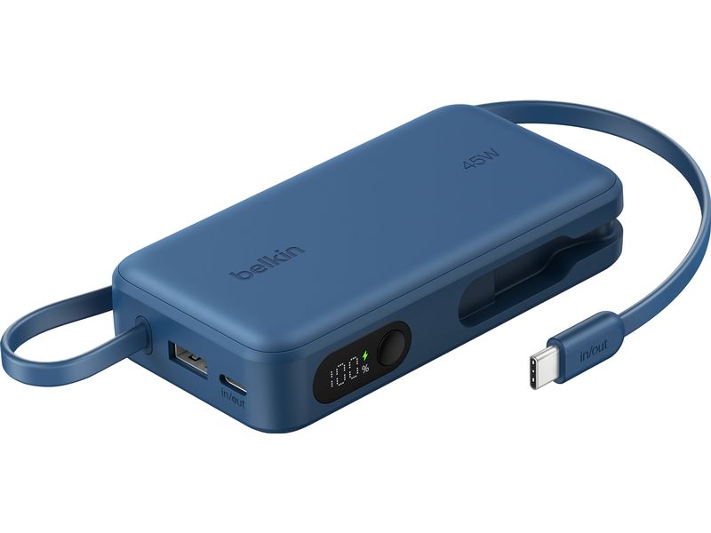 Belkin BOOSTCHARGE mit Display, 10000 mAh, USB-C Kabel