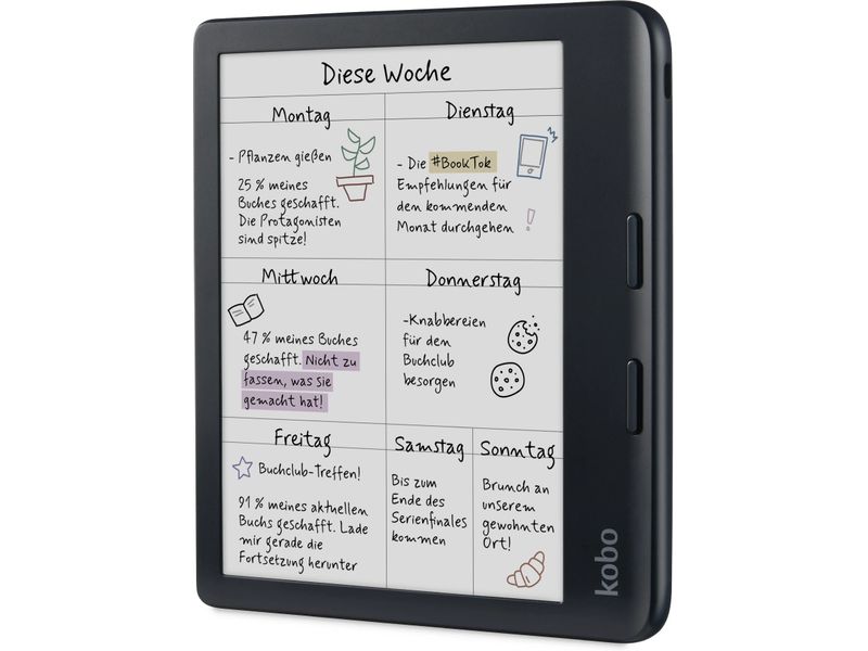 Kobo E-Book Reader Libra Colour inkl. Stylus 2 Schwarz