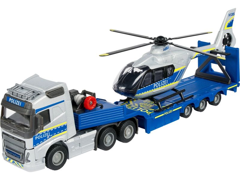 Majorette Volvo Truck Airbus Police Helicopter Set
