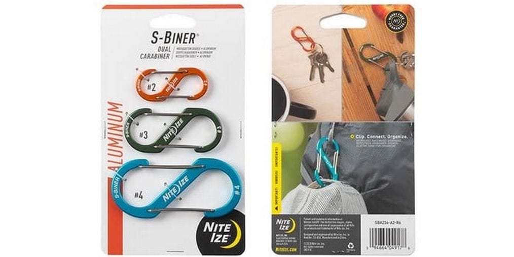 [2133543] NITE IZE Karabiner S-Biner Aluminum Dual Combo, 3er-Pack, assortiert