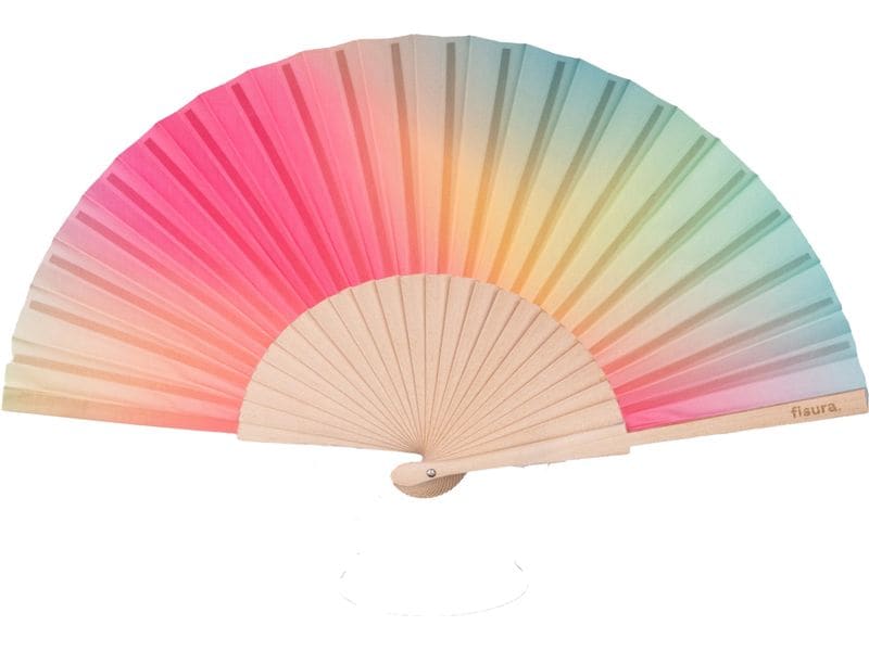 [2093489] Fisura Handfächer Gradient Pink/Grün