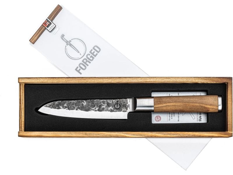 [2198582] Forged Küchenmesser Olive Santokumesser 13 cm Beige