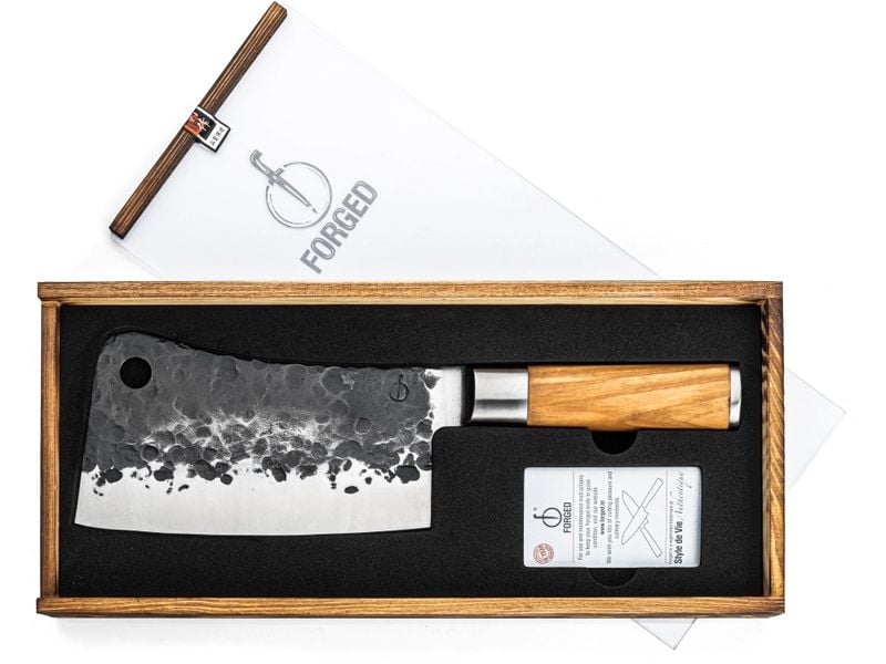 [2198588] Forged Küchenmesser Olive Asiatisches Hackmesser 18 cm Beige