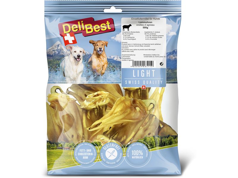 DeliBest Kausnack Light Lammohren gourmet 500 g