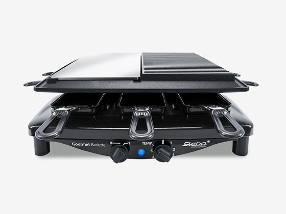 [2200529] Steba Raclette RC8 Black Steel Edelstahl Schwarz