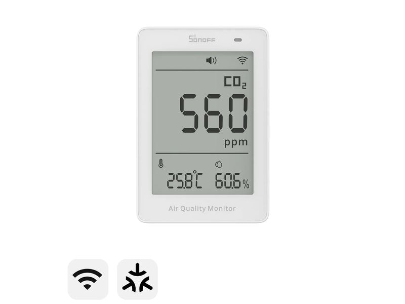 [2145581] SONOFF Airguard CO2 NDIR, Wi-Fi, Matter, USB-C, Weiss