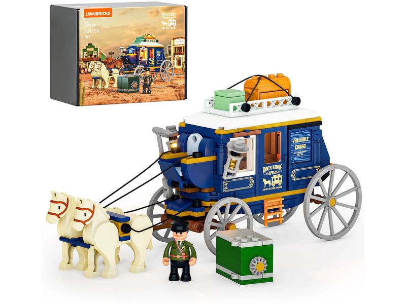 [2143699] Lumibricks Schatzpostkutsche Kunststoffbausatz mit Lichteffekten