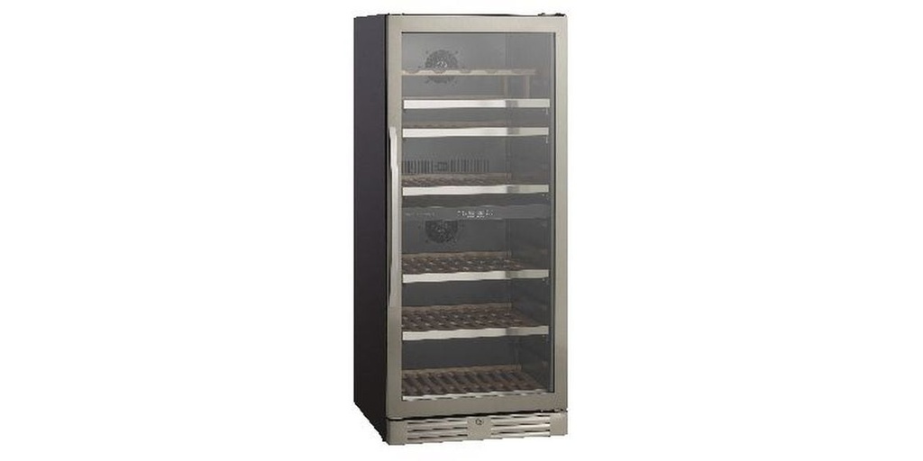 [2104770] Sibir Weinkühlschrank Scandomestic SV 104 X Schwarz/Grau