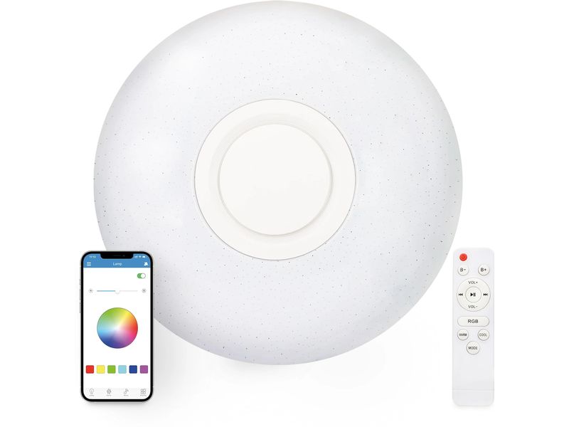 KSiX Rainbow LED-Deckenleuchte RGB 30W 2.200 lm 40 cm Weiss
