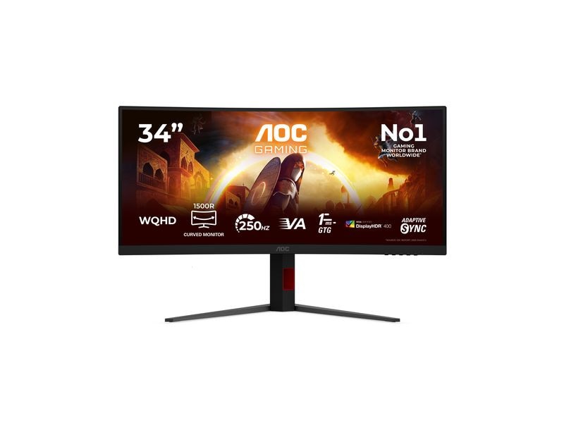 AOC CU34G4ZCA Curved WQHD Ultrawide 34 Zoll 250 Hz