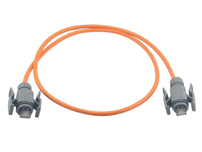 [1995673] Wirewin Patchkabel Outdoor RJ-45 - RJ-45 Cat 6A, S/FTP, 2 m, Orange (2 m)