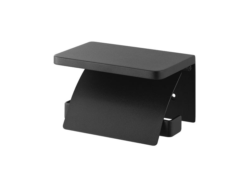 Yamazaki Toilettenpapierhalter Tower 14 x 12 x 8.5 cm, Schwarz
