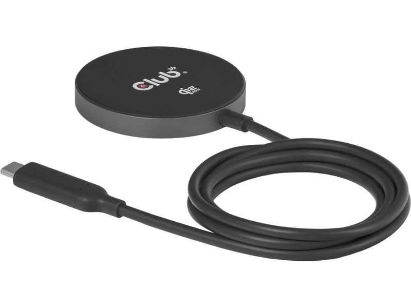 Club 3D Kabelloses Ladegerät Qi2 25 W Schwarz