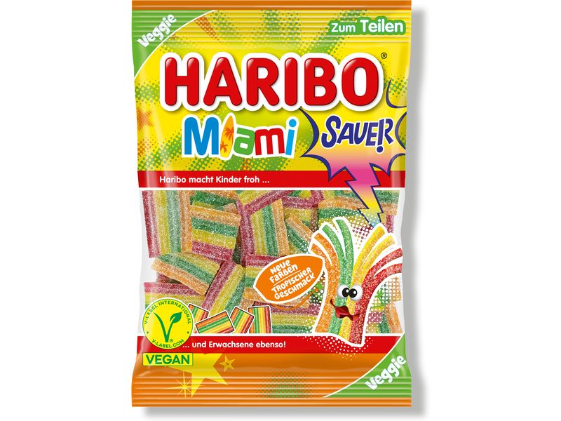 Haribo Gummibonbons Miami Sauer 160 g