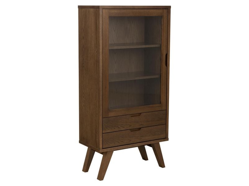 [2034057] AC Design Vitrine A-Line Dunkelbraun72 x 36 x 145 cm