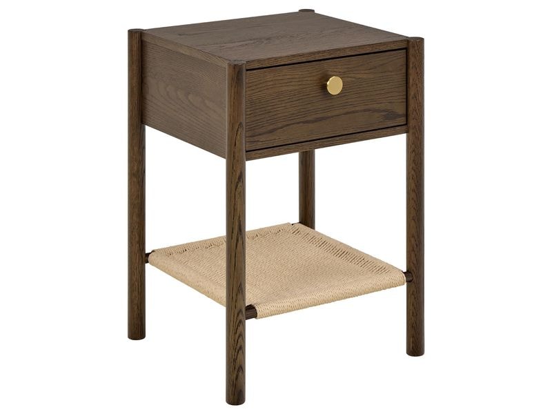 [2034002] AC Design Nachttisch Monfort Dunkelbraun, 43.5 x 40 x 60 cm