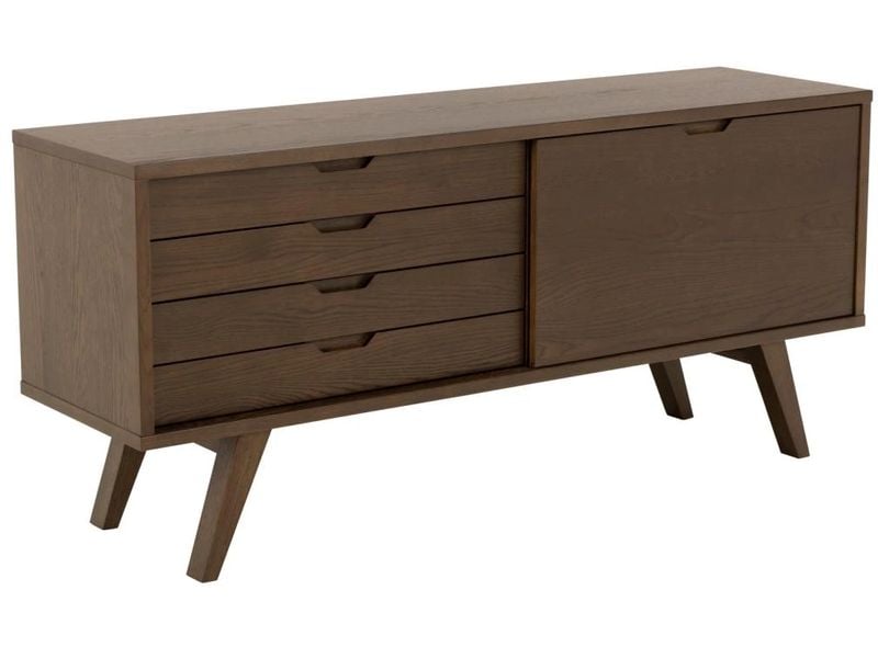 [2034053] AC Design Sideboard A-Line 160 x 45 x 72 cm, Dunkelbraun