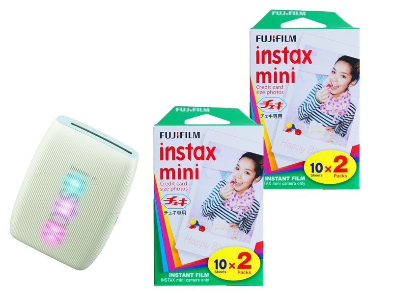 [2025675] Fujifilm Mobiler Drucker mini Link 3 Inkl. 2x Duo Pack Grün (Grün)