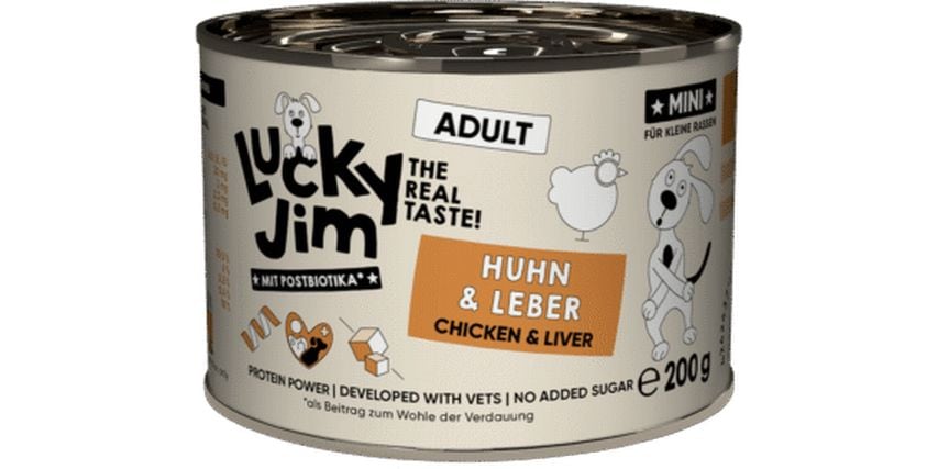 [1974539] Lucky Jim Nassfutter Mini Adult Huhn und Leber 200 g (Huhn)