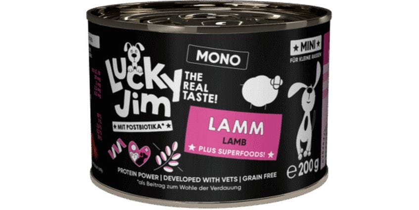 [1974544] Lucky Jim Nassfutter Mini Mono Lamm 200 g