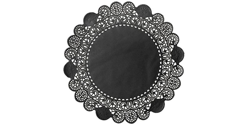 [2041897] Duni Tortenspitzen rund 30 cm, 250 Stück, Schwarz (Schwarz)