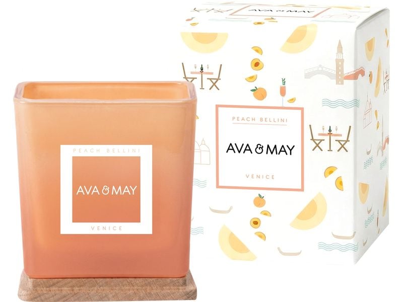 AVA & MAY Duftkerze Peach Bellini 200g