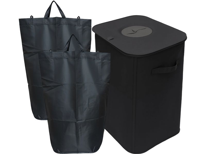 relaxdays Recyclingtasche 100 L Schwarz