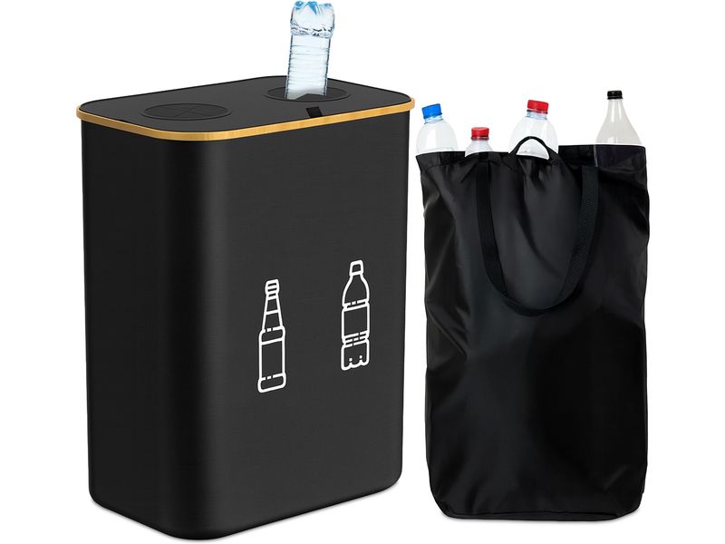 relaxdays Recyclingbehälter 160 L Grau