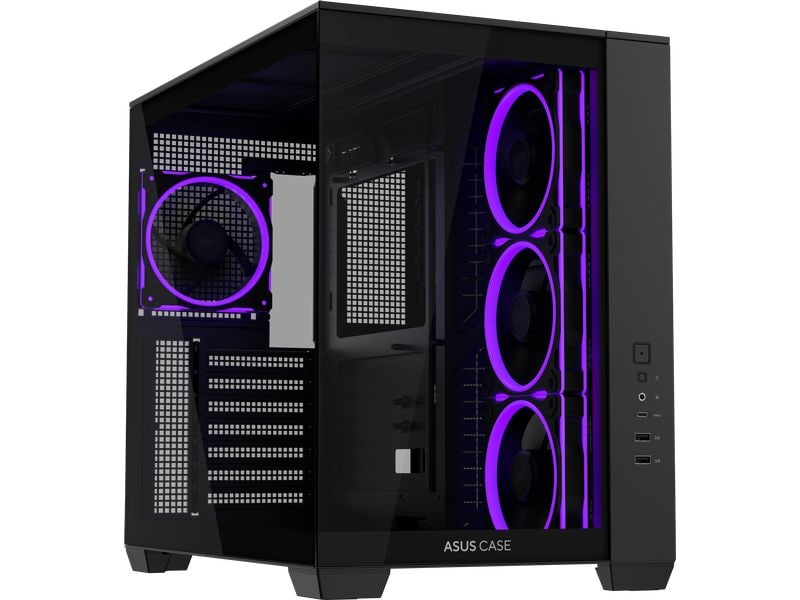 ASUS PC-Gehäuse A32 Plus TG ARGB Schwarz