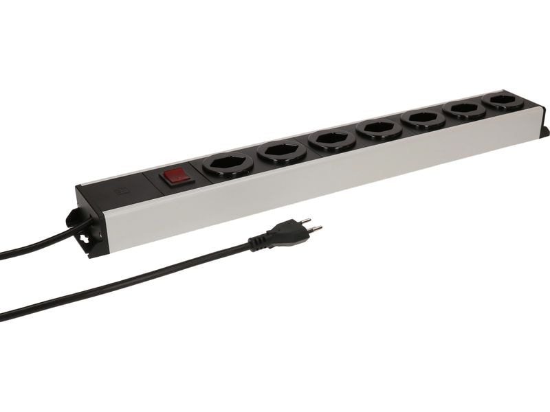 Max Hauri Steckdosenleiste Power Line 7x Typ 13 Schalter 1.5m