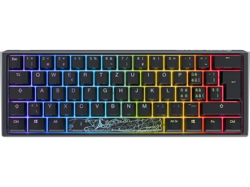 [2079083] Ducky Gaming-Tastatur One 3 Mini Classic MX-Cherry Red CH-Layout (Schwarz)