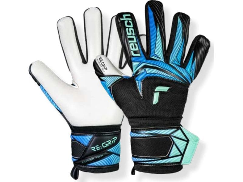 [2037490] reusch Attrakt RE:GRIP NC Junior Grösse: 8, Schwarz/Ocean light (8)