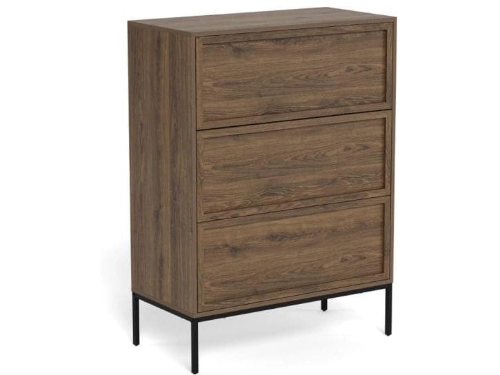 AC Design Kommode Palmdale 80 x 40 x 110 cm, Eiche dunkel