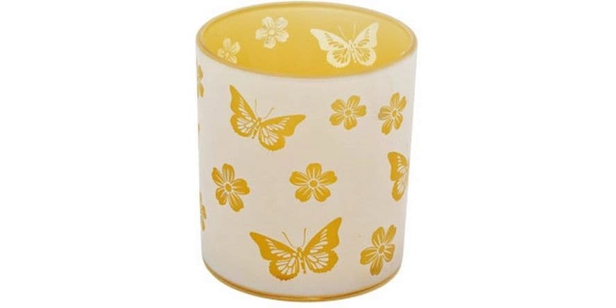 CHALET Windlicht Butterfly 10 cm, Gelb