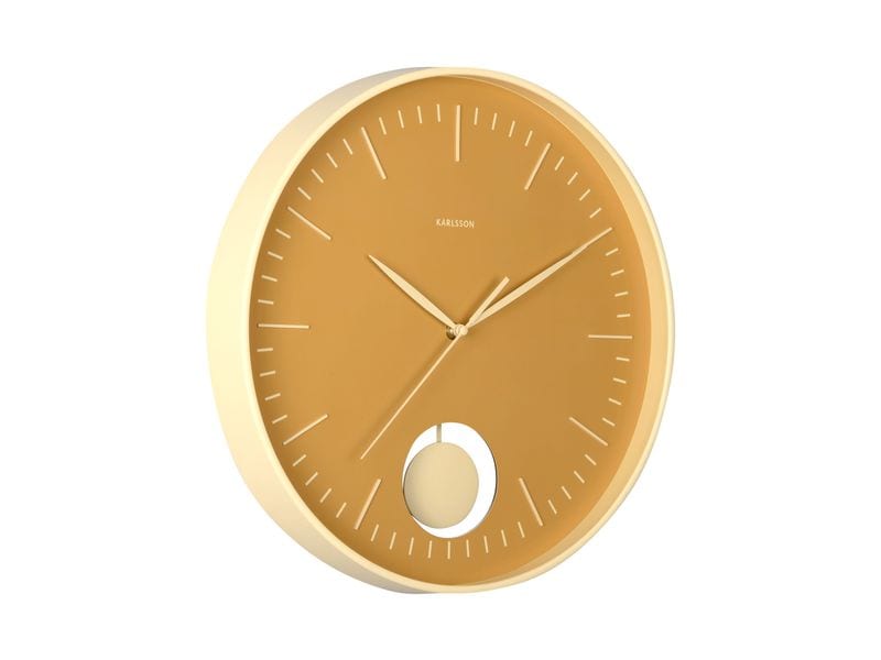 [2040767] KARLSSON Wanduhr Grato Pendulum 40.6 cm, Gelb/Zartgelb (Gelb)