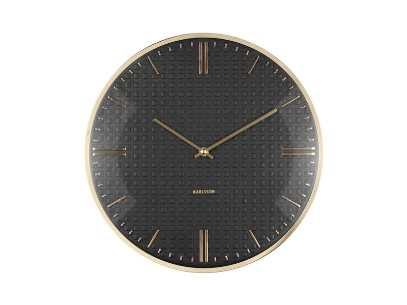 [2040782] KARLSSON Wanduhr Riqueza 35 cm, Schwarz (Schwarz)
