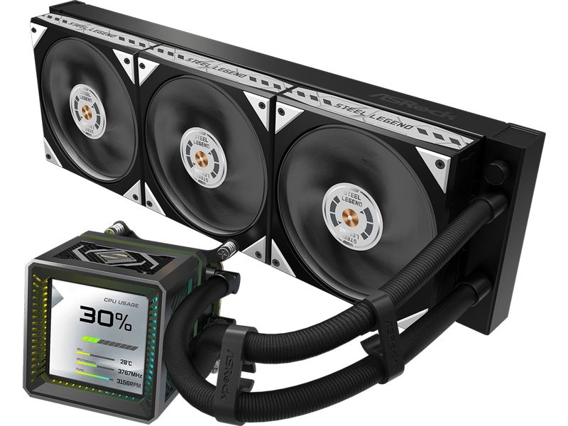 ASRock Wasserkühlung Steel Legend Dark 360 LCD