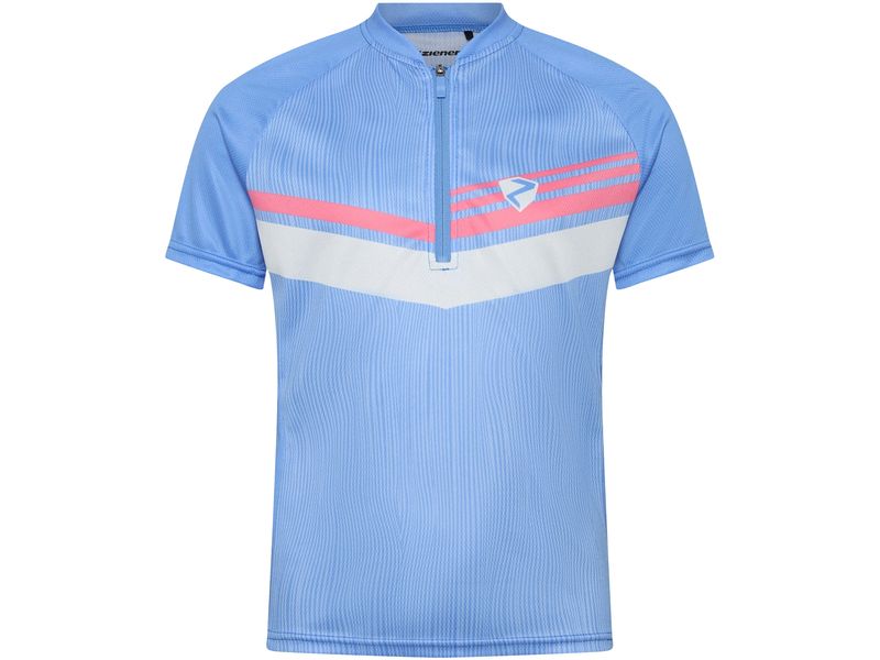 Ziener Velotrikot NESTEL-Z Junior Unisex Dreamy Sky White, Gr. 128