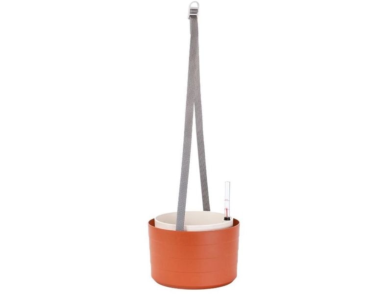 [2058334] Plastia Bewässerungshängeampel Berberis 26 cm drei Bänder Braun (Braun)