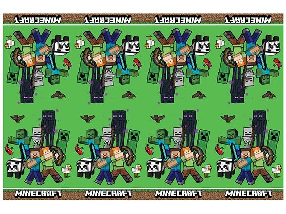 We fiesta Party Tischdecke Minecraft 120 cm x 180 cm, Grün