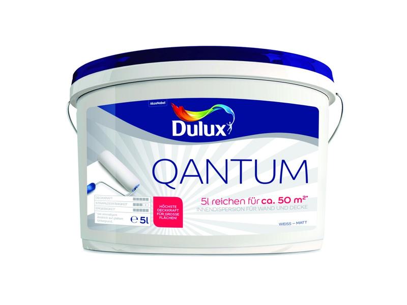 [1493080] Dulux Wand- und Deckenfarbe Quantum Matt, Reinweiss, 5 L (5 l)