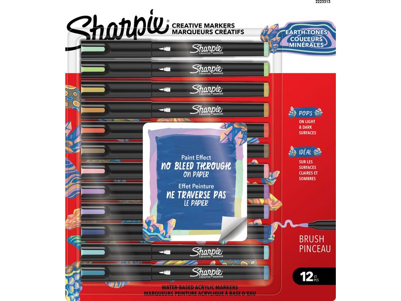 Sharpie Brushpen Acryl-Marker earth tones 12er Set