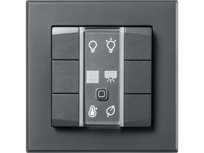 Homematic IP Wired Smart Home Wired Wandtaster 6-fach, Anthrazit