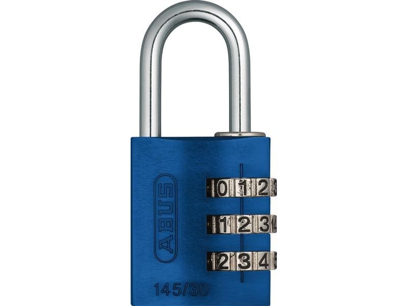 Abus Zahlenschloss 145/30 Lock-Tag Blau Aluminium